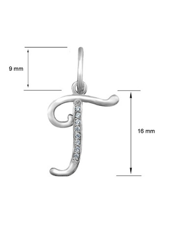 Серебряная подвека буква Г UMAX (239968991)