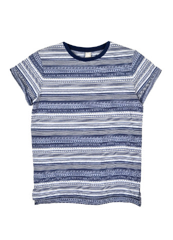 Темно-синяя летняя футболка с коротким рукавом TU