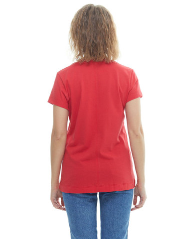 Светло-красная летняя футболка Promin.