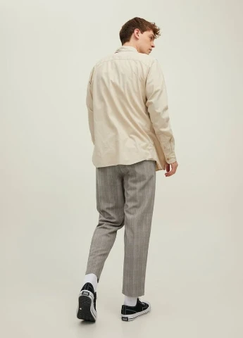 Бежевые кэжуал брюки JACK&JONES