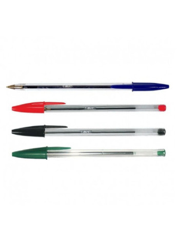 Ручки кулькові Cristal 4шт різнокольорові Bic (248072141)