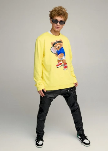 Жовтий світшот чоловічий oversize /no flis/ YAPPI (252259189)