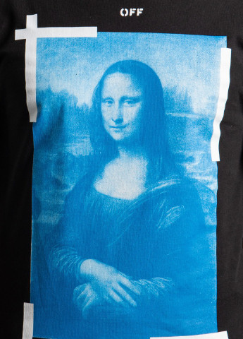 Чорна чорна футболка з принтом Off-White