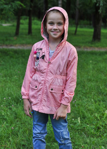 Рожева демісезонна куртка Midi Mod