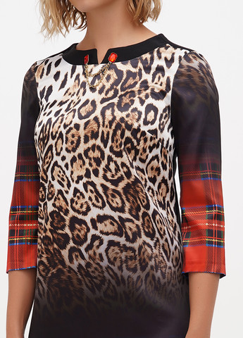 Червона кежуал сукня Sassofono в клітинку