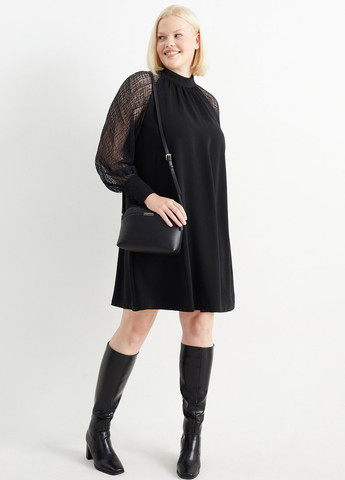 Чорна вечірня сукня а-силует C&A однотонна