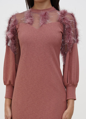 Пудрова кежуал сукня Sassofono однотонна