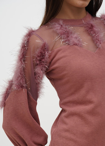 Пудрова кежуал сукня Sassofono однотонна