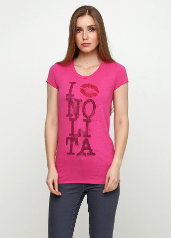 Розово-лиловая летняя футболка Nolita