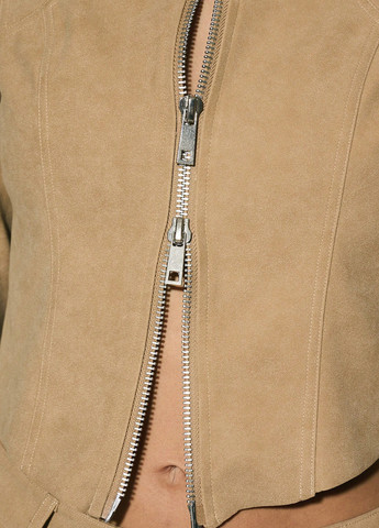 Темно-бежевая демисезонная куртка куртка-пиджак SHEIN