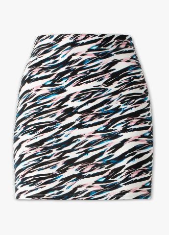 Черно-белая кэжуал с абстрактным узором юбка C&A