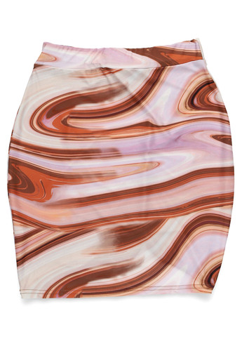 Разноцветная кэжуал с абстрактным узором юбка Stylewise