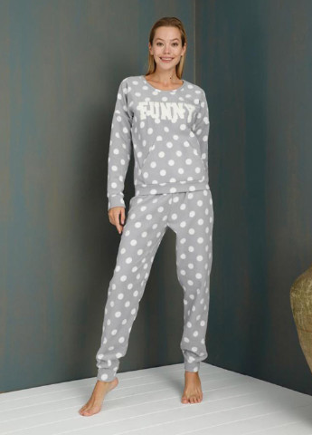 Серая всесезон пижама (свитшот, брюки) свитшот + брюки ECROU