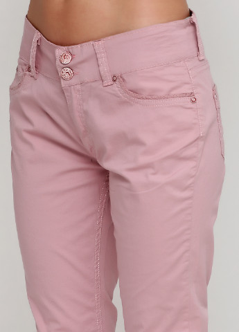 Розовые кэжуал демисезонные прямые брюки Woox