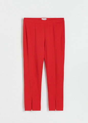 Красные кэжуал демисезонные прямые брюки Reserved