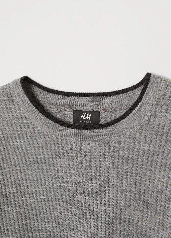 Серый джемпер,сірий, H&M