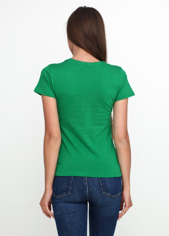 Зеленая всесезон футболка женская 18ж425-17 жовта с коротким рукавом Malta