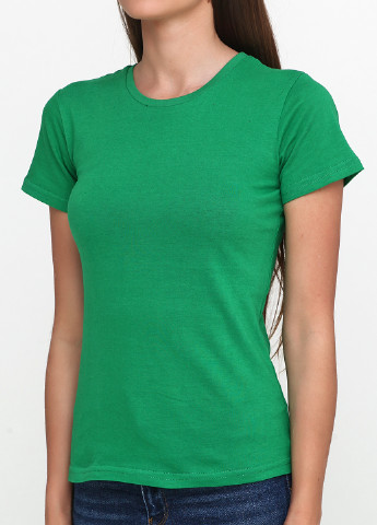Зелена всесезон футболка жіноча 18ж425-17 жовта з коротким рукавом Malta