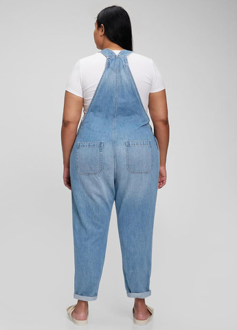 Комбінезон Gap комбінезон-брюки однотонний синій джинсовий бавовна