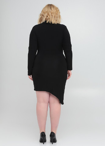 Черное коктейльное платье платье-водолазка Boohoo однотонное