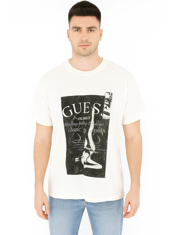 Молочна футболка Guess