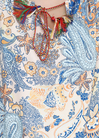 Голубое кэжуал платье New Collection с рисунком