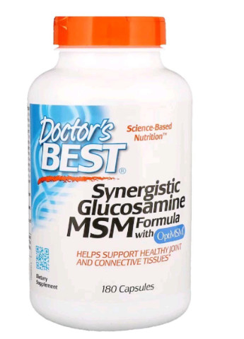 Синергический Глюкозамин МСМ-Формула, OptiMSM,, 180 капсул Doctor's Best (228291763)