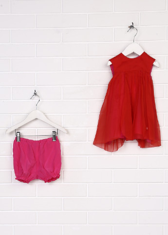 Красный летний комплект (платье, трусики) Baby Dior