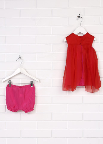 Красный летний комплект (платье, трусики) Baby Dior