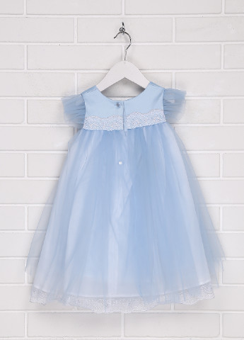 Голубое праздничный платье с пышной юбкой Sasha однотонное