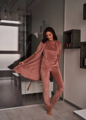 Кавова всесезон піжама кофта + футболка + брюки Garna