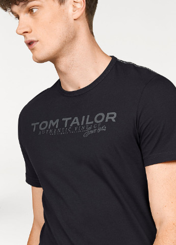 Темно-синя футболка Tom Tailor