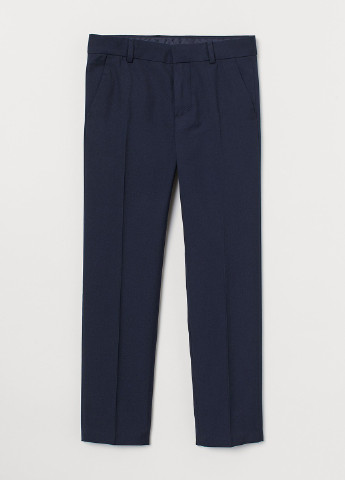 Темно-синие классические демисезонные брюки классические H&M