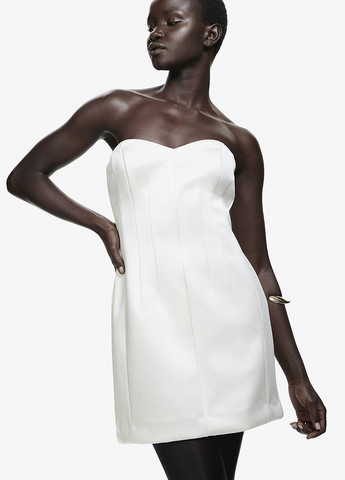 Серебристое коктейльное платье платье-футболка H&M однотонное