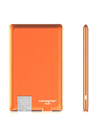 Зовнішн. порт.аккум. батарея - power card(li-pol,1300ма*год,оранж,microusb/usb-каб, led) Xoopar (170915286)