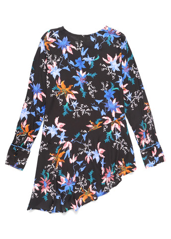 Чорна кежуал сукня а-силует B.Young з квітковим принтом