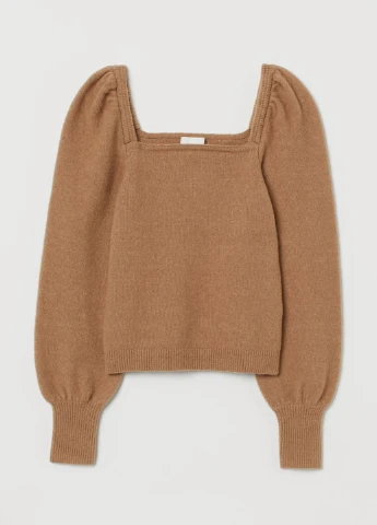 Бежевый демисезонный свитер H&M