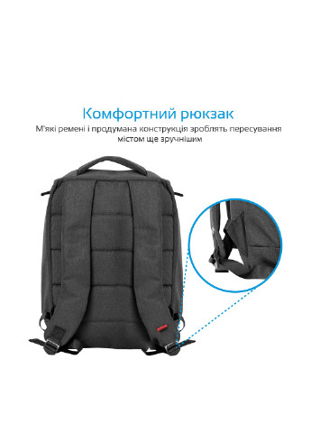 Рюкзак для ноутбука Black Promate citypack-bp (131050913)