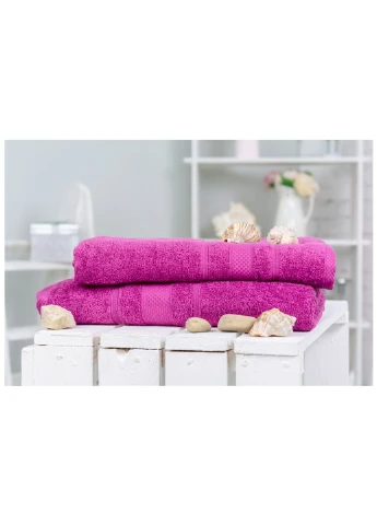 Рушник набір банний №5011 SoftNess Plum 50x90, 70x140 (2200003183030) Mirson малиновий