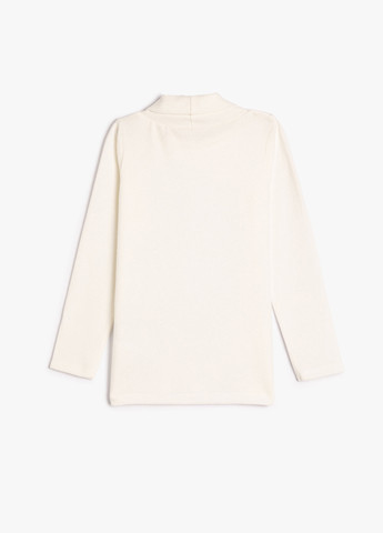 Молочный демисезонный кэжуал лонгслив KOTON однотонный