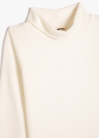 Молочный демисезонный кэжуал лонгслив KOTON однотонный