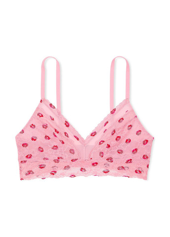 Розовый бралетт бюстгальтер Victoria's Secret без косточек полиамид