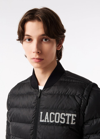 Чорна демісезонна куртка куртка-трансформер Lacoste