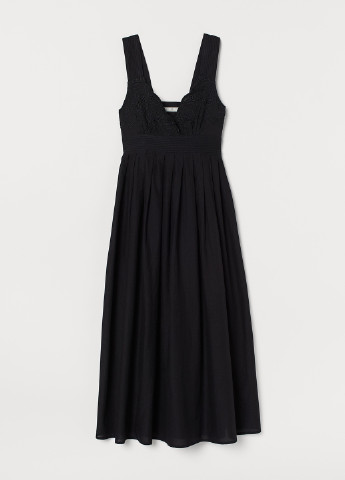 Черное вечернее платье клеш H&M однотонное