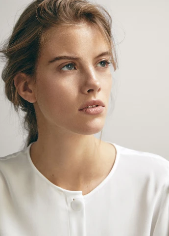 Біла блуза Massimo Dutti