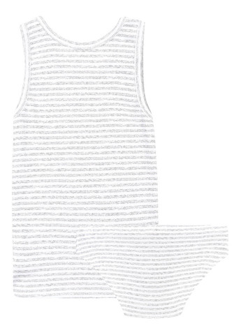 Молочный демисезонный комплект (майка, трусы) Фламинго