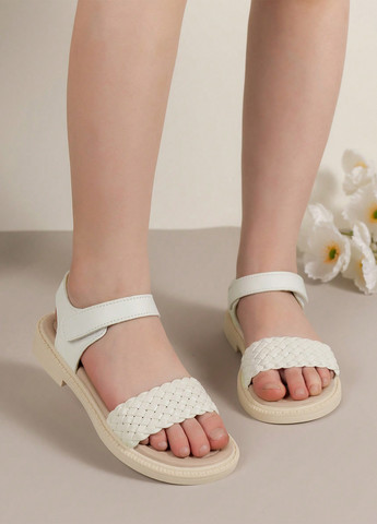 Белые босоножки SHEIN плетение, с тиснением