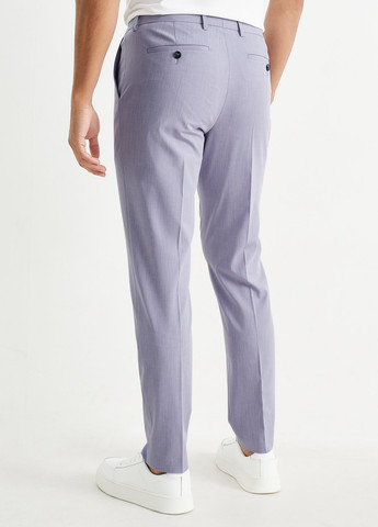 Сиреневые кэжуал демисезонные зауженные брюки C&A