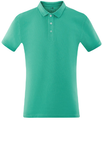Зеленая футболка-поло для мужчин Oodji однотонная