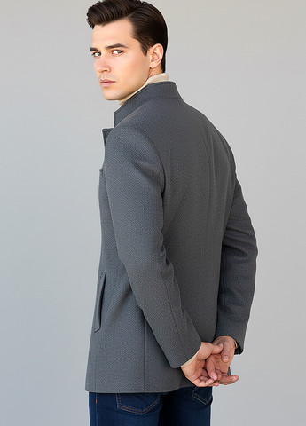 Серое демисезонное Пальто однобортное Sun's House